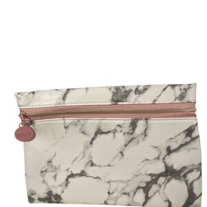New ipsy Marble Cosmetic Bag with Pink Zipper cute